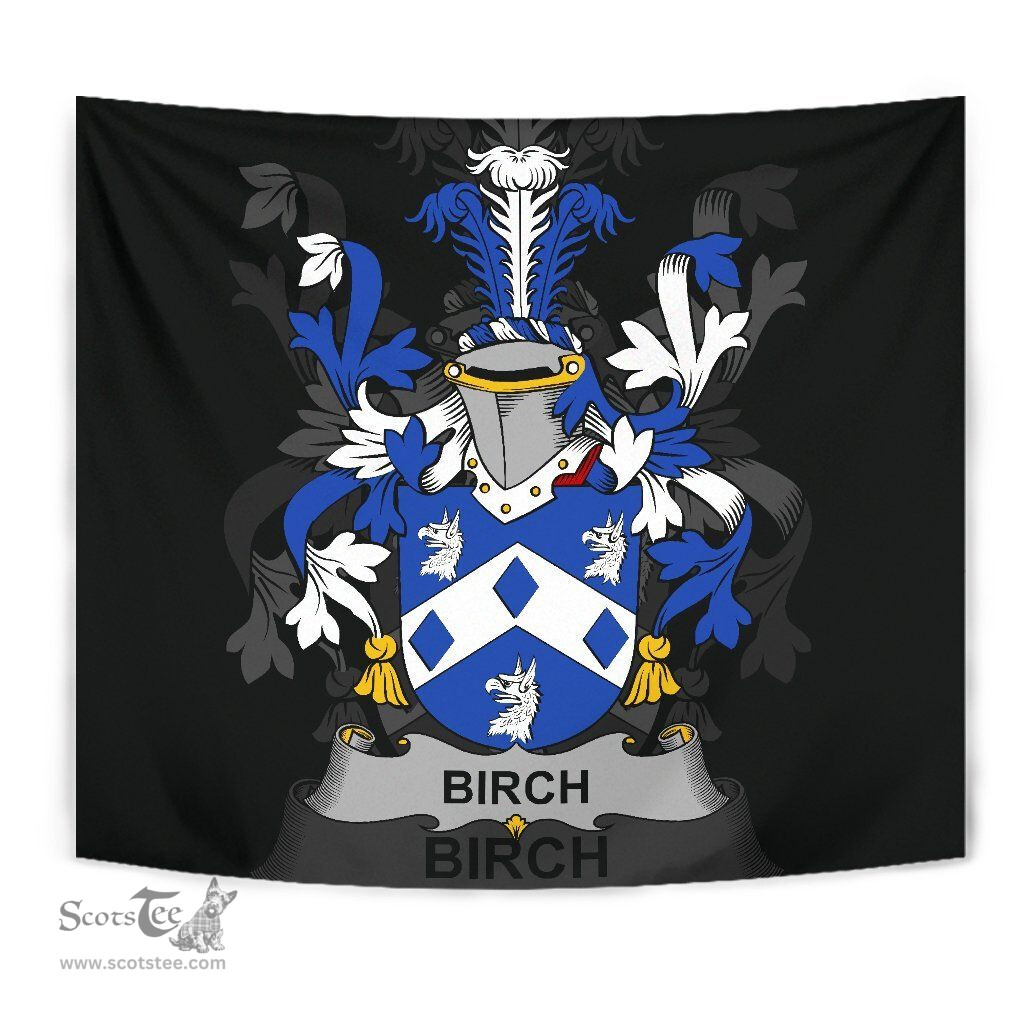 Irish Birch Coat of Arms Family Crest Ireland Tapestry Irish Tapestry