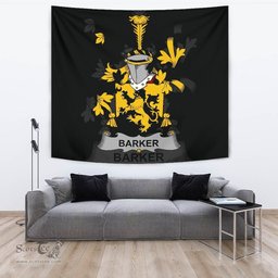 Irish Barker Coat of Arms Family Crest Ireland Tapestry Irish Tapestry