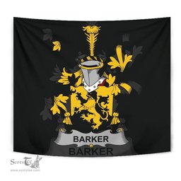 Irish Barker Coat of Arms Family Crest Ireland Tapestry Irish Tapestry