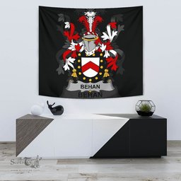 Irish Behan Coat of Arms Family Crest Ireland Tapestry Irish Tapestry