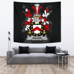 Irish Behan Coat of Arms Family Crest Ireland Tapestry Irish Tapestry