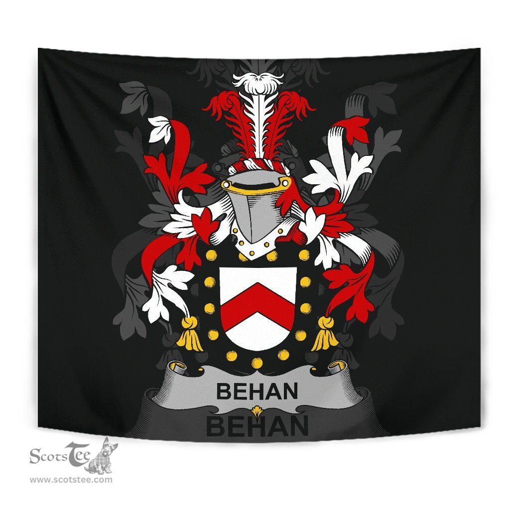 Irish Behan Coat of Arms Family Crest Ireland Tapestry Irish Tapestry