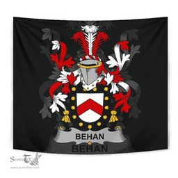 Irish Behan Coat of Arms Family Crest Ireland Tapestry Irish Tapestry