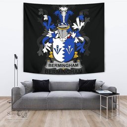 Irish Bermingham Coat of Arms Family Crest Ireland Tapestry Irish Tapestry