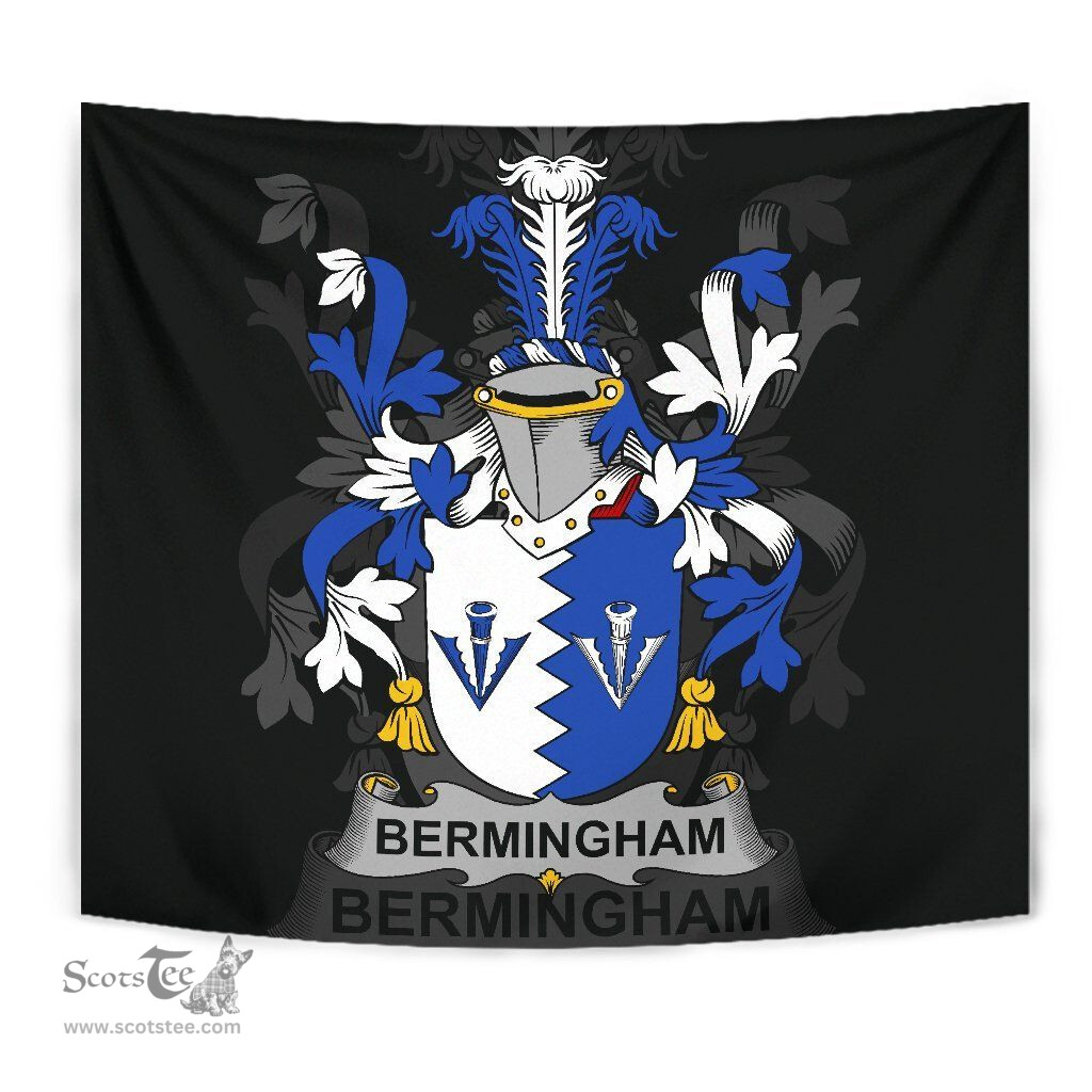Irish Bermingham Coat of Arms Family Crest Ireland Tapestry Irish Tapestry