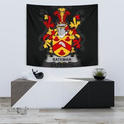 Irish Bateman Coat of Arms Family Crest Ireland Tapestry Irish Tapestry