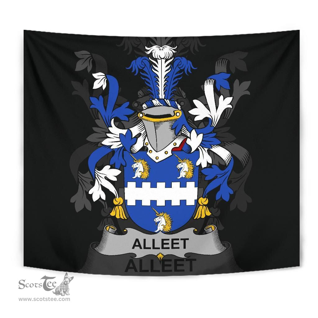 Irish Alleet Coat of Arms Family Crest Ireland Tapestry Irish Tapestry