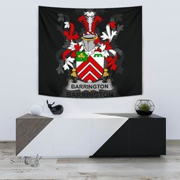 Irish Barrington Coat of Arms Family Crest Ireland Tapestry Irish Tapestry
