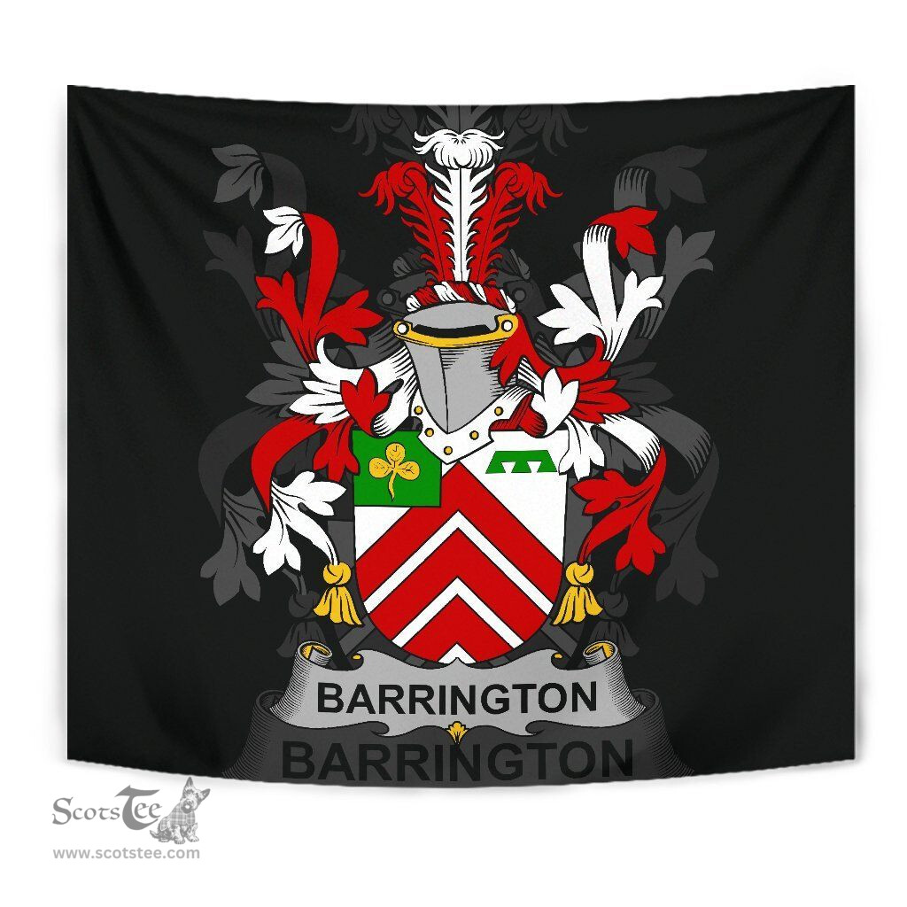 Irish Barrington Coat of Arms Family Crest Ireland Tapestry Irish Tapestry
