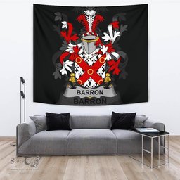 Irish Barron Coat of Arms Family Crest Ireland Tapestry Irish Tapestry