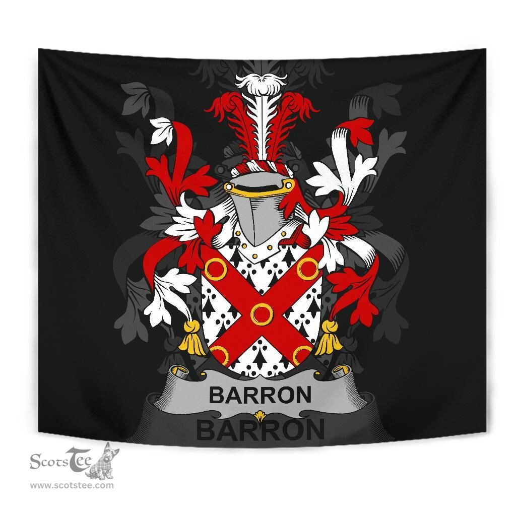 Irish Barron Coat of Arms Family Crest Ireland Tapestry Irish Tapestry