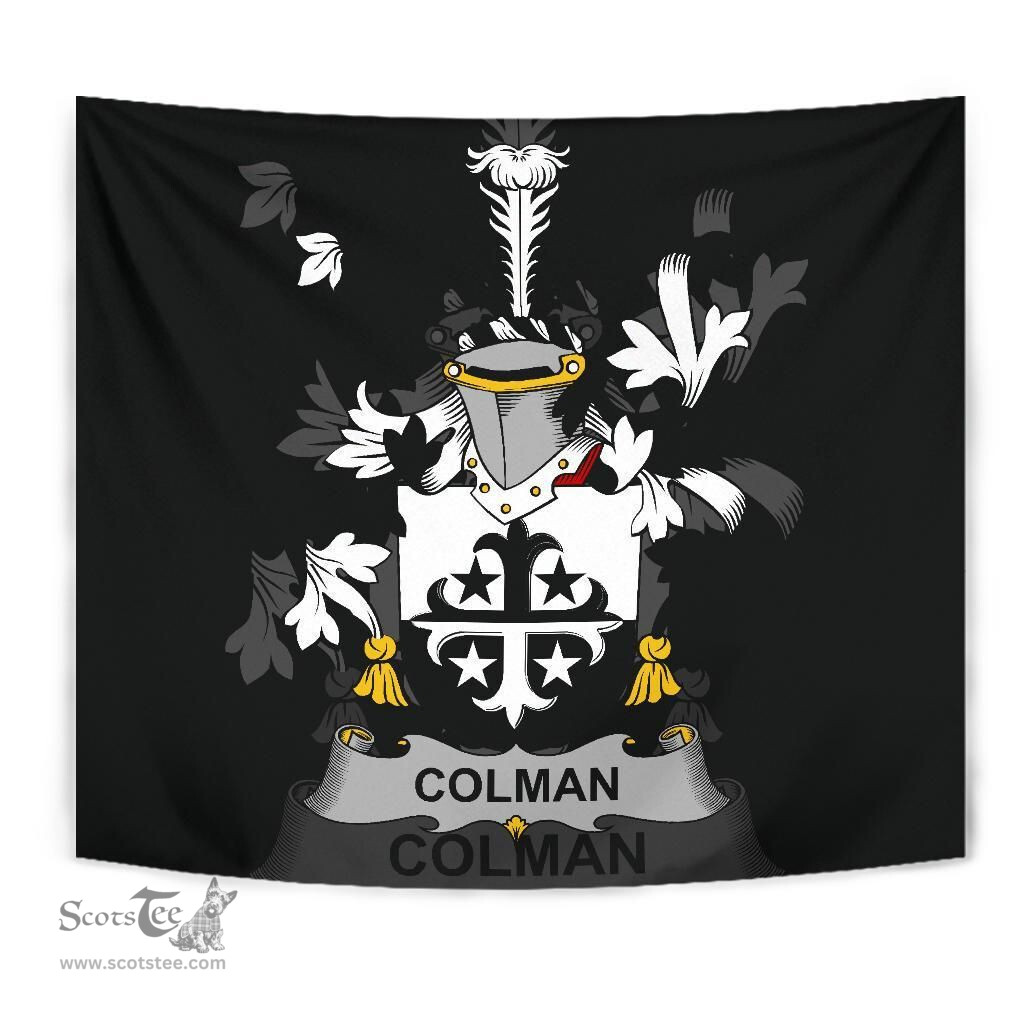 Irish Colman or McColman Coat of Arms Family Crest Ireland Tapestry Irish Tapestry