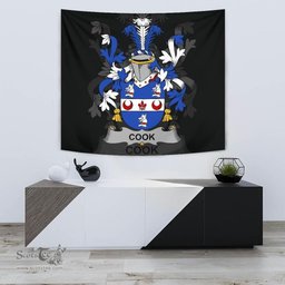 Irish Cook Coat of Arms Family Crest Ireland Tapestry Irish Tapestry