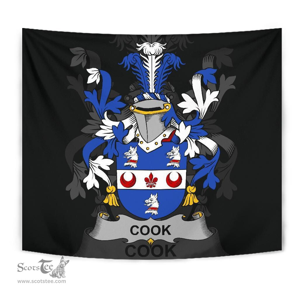 Irish Cook Coat of Arms Family Crest Ireland Tapestry Irish Tapestry