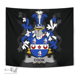 Irish Cook Coat of Arms Family Crest Ireland Tapestry Irish Tapestry