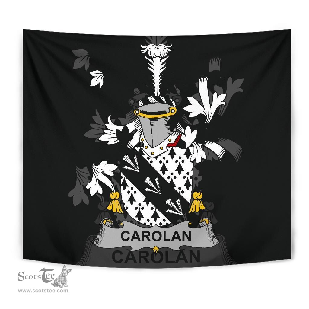 Irish Carolan Coat of Arms Family Crest Ireland Tapestry Irish Tapestry