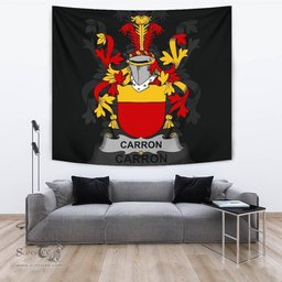 Irish Carron Coat of Arms Family Crest Ireland Tapestry Irish Tapestry