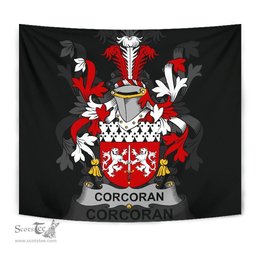 Irish Corcoran or McCorcoran Coat of Arms Family Crest Ireland Tapestry Irish Tapestry