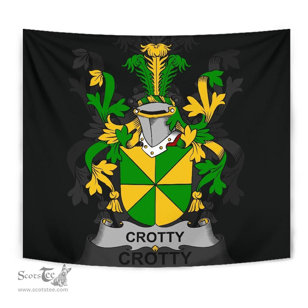 Irish Crotty or O'Crotty Coat of Arms Family Crest Ireland Tapestry Irish Tapestry