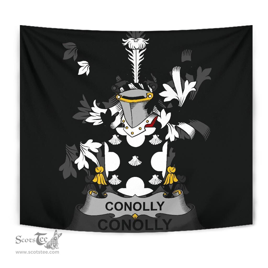 Irish Conolly or O'Conolly Coat of Arms Family Crest Ireland Tapestry Irish Tapestry