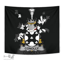 Irish Conolly or O'Conolly Coat of Arms Family Crest Ireland Tapestry Irish Tapestry
