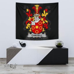 Irish Cantell Coat of Arms Family Crest Ireland Tapestry Irish Tapestry