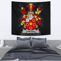 Irish Cantell Coat of Arms Family Crest Ireland Tapestry Irish Tapestry