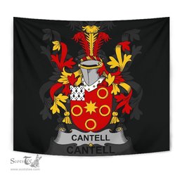 Irish Cantell Coat of Arms Family Crest Ireland Tapestry Irish Tapestry
