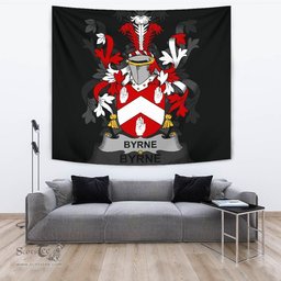 Irish Byrne or O'Byrne Coat of Arms Family Crest Ireland Tapestry Irish Tapestry