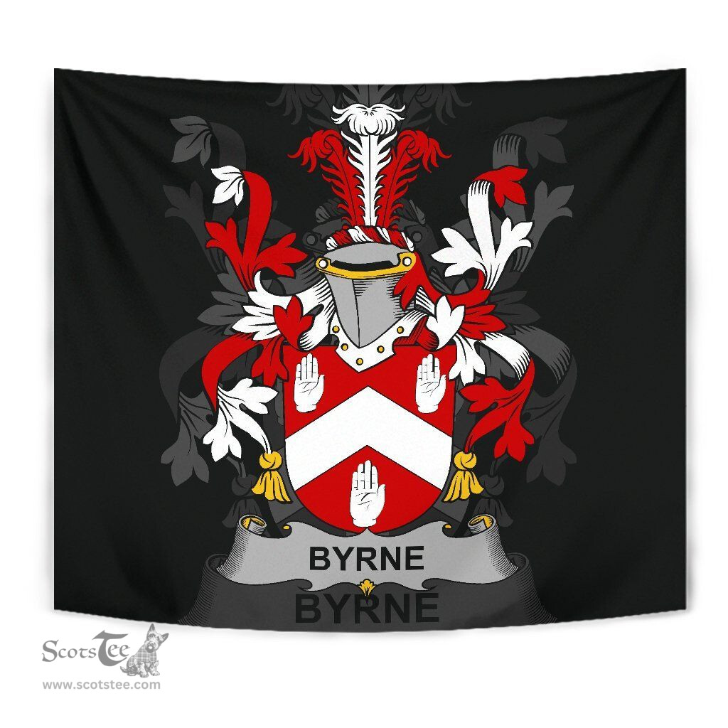Irish Byrne or O'Byrne Coat of Arms Family Crest Ireland Tapestry Irish Tapestry