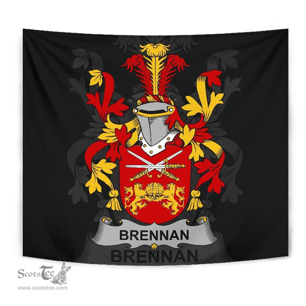 Irish Brennan or O'Brennan Coat of Arms Family Crest Ireland Tapestry Irish Tapestry