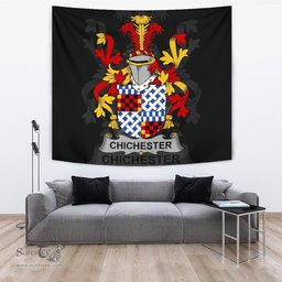 Irish Chichester Coat of Arms Family Crest Ireland Tapestry Irish Tapestry