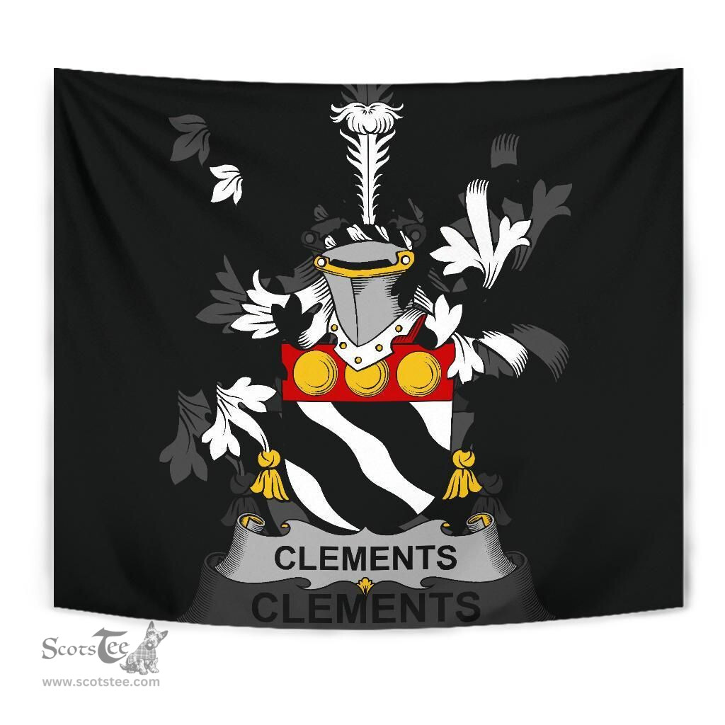 Irish Clements Coat of Arms Family Crest Ireland Tapestry Irish Tapestry