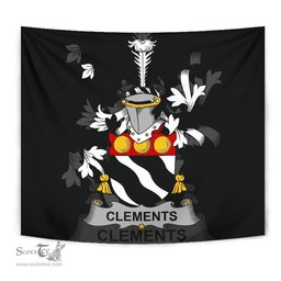 Irish Clements Coat of Arms Family Crest Ireland Tapestry Irish Tapestry