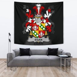 Irish Egan or McEgan Coat of Arms Family Crest Ireland Tapestry Irish Tapestry