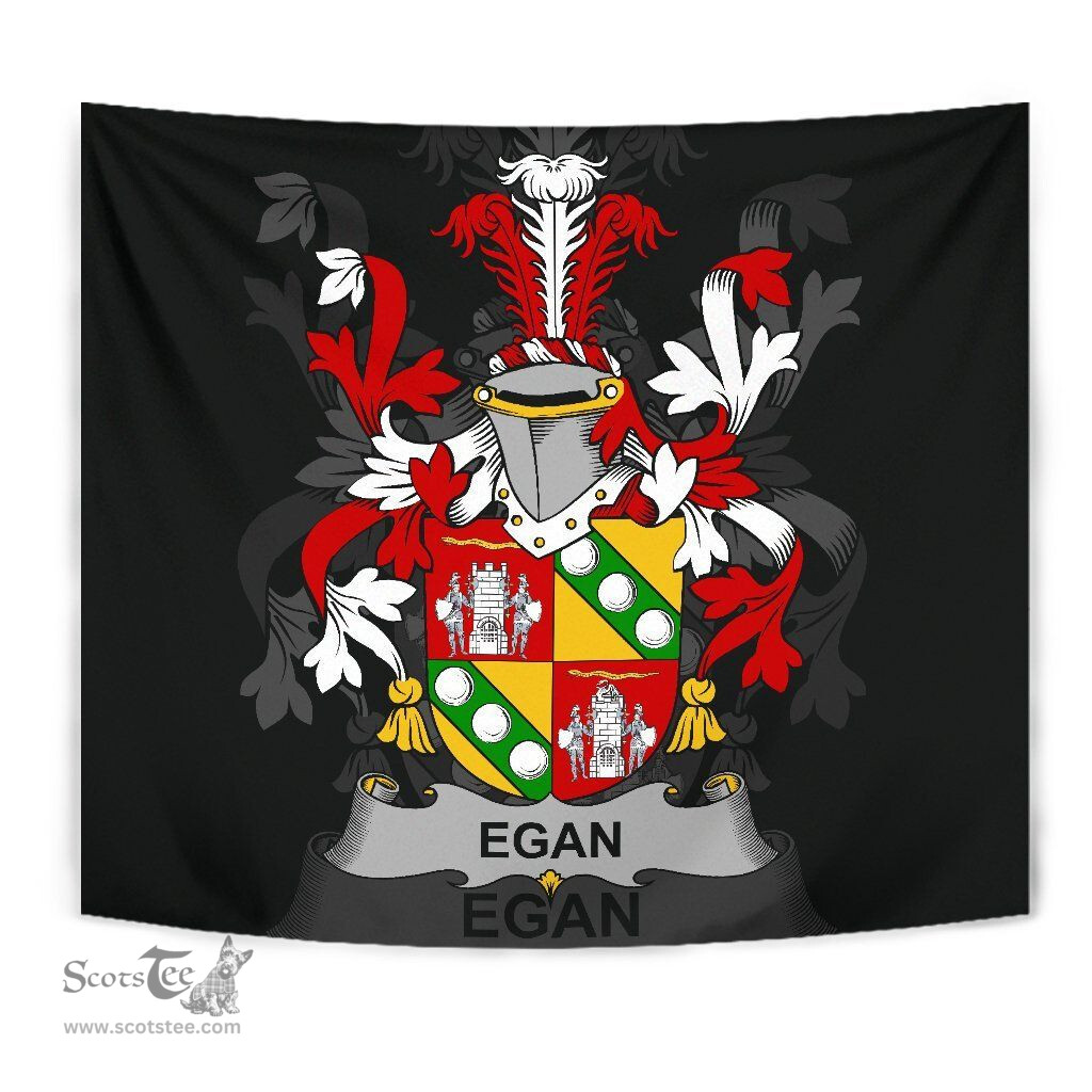 Irish Egan or McEgan Coat of Arms Family Crest Ireland Tapestry Irish Tapestry