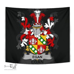 Irish Egan or McEgan Coat of Arms Family Crest Ireland Tapestry Irish Tapestry