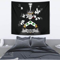 Irish Davis Coat of Arms Family Crest Ireland Tapestry Irish Tapestry