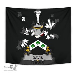 Irish Davis Coat of Arms Family Crest Ireland Tapestry Irish Tapestry
