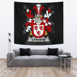 Irish Carkham Coat of Arms Family Crest Ireland Tapestry Irish Tapestry