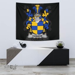 Irish Cusack Coat of Arms Family Crest Ireland Tapestry Irish Tapestry