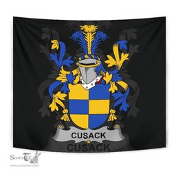 Irish Cusack Coat of Arms Family Crest Ireland Tapestry Irish Tapestry