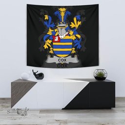 Irish Cox Coat of Arms Family Crest Ireland Tapestry Irish Tapestry