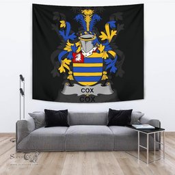 Irish Cox Coat of Arms Family Crest Ireland Tapestry Irish Tapestry