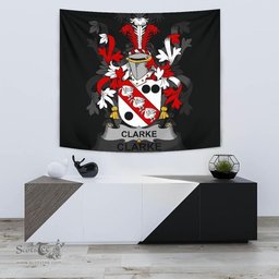 Irish Clarke Coat of Arms Family Crest Ireland Tapestry Irish Tapestry
