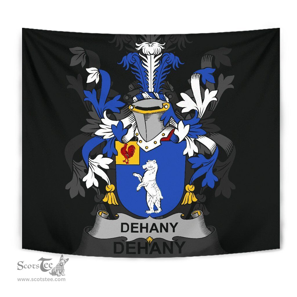 Irish Dehany Coat of Arms Family Crest Ireland Tapestry Irish Tapestry