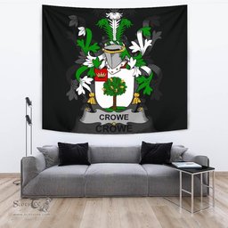 Irish Crowe or McEnchroe Coat of Arms Family Crest Ireland Tapestry Irish Tapestry