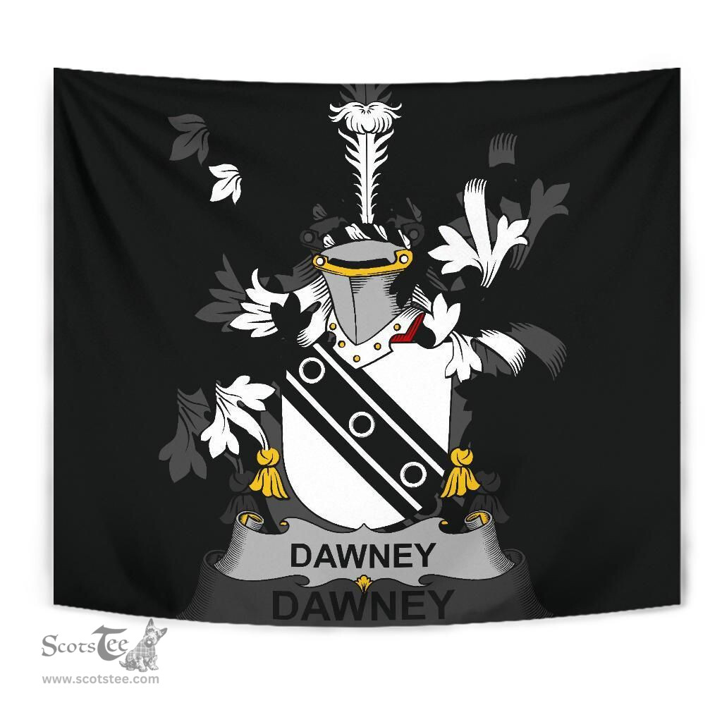 Irish Dawney or Dawnay Coat of Arms Family Crest Ireland Tapestry Irish Tapestry