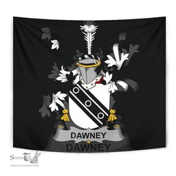 Irish Dawney or Dawnay Coat of Arms Family Crest Ireland Tapestry Irish Tapestry