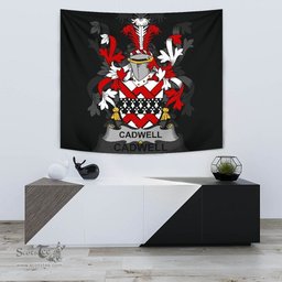 Irish Cadwell or Caddell Coat of Arms Family Crest Ireland Tapestry Irish Tapestry